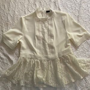 White frilled Zara blouse in Small